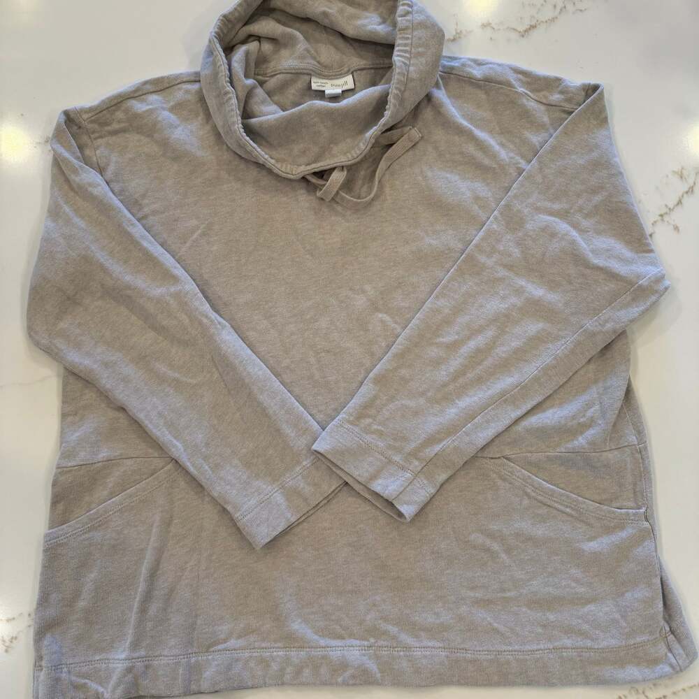 J.Jill PureJill Soft Touch Cotton Cowl Neck Hoodie Lounge Top Medium